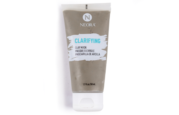 A tube of Neora’s Clarifying Clay Mask.