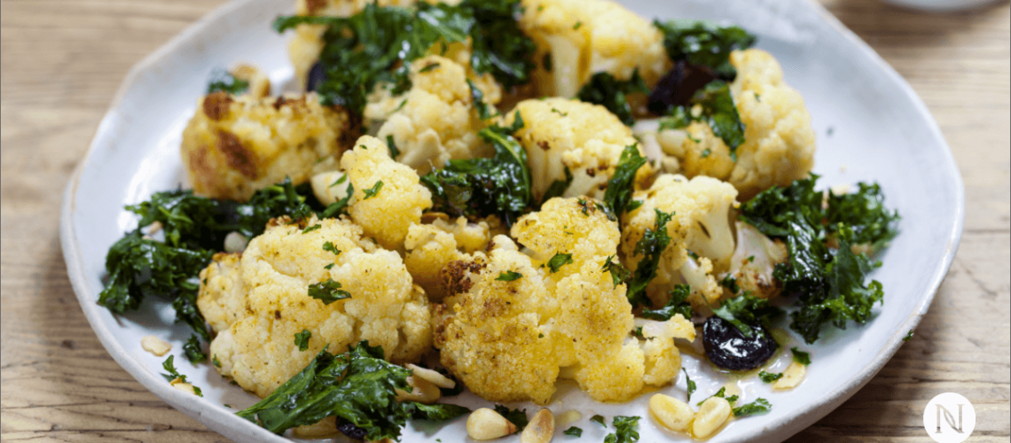 Kale and Roasted Cauliflower Salad