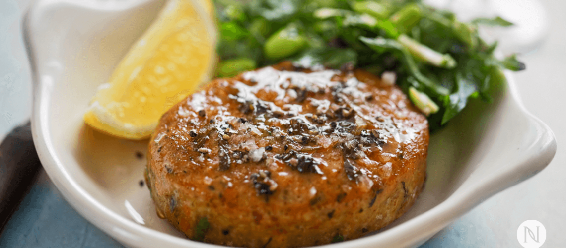 Salmon Cakes & Salad