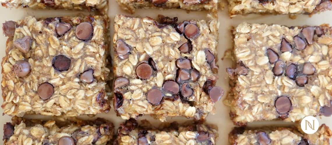 Chocolate Chip Banana Oat Squares