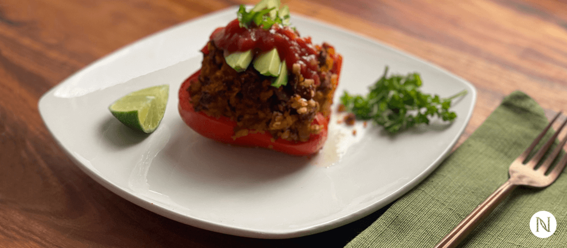 Cauliflower Stuffed Peppers